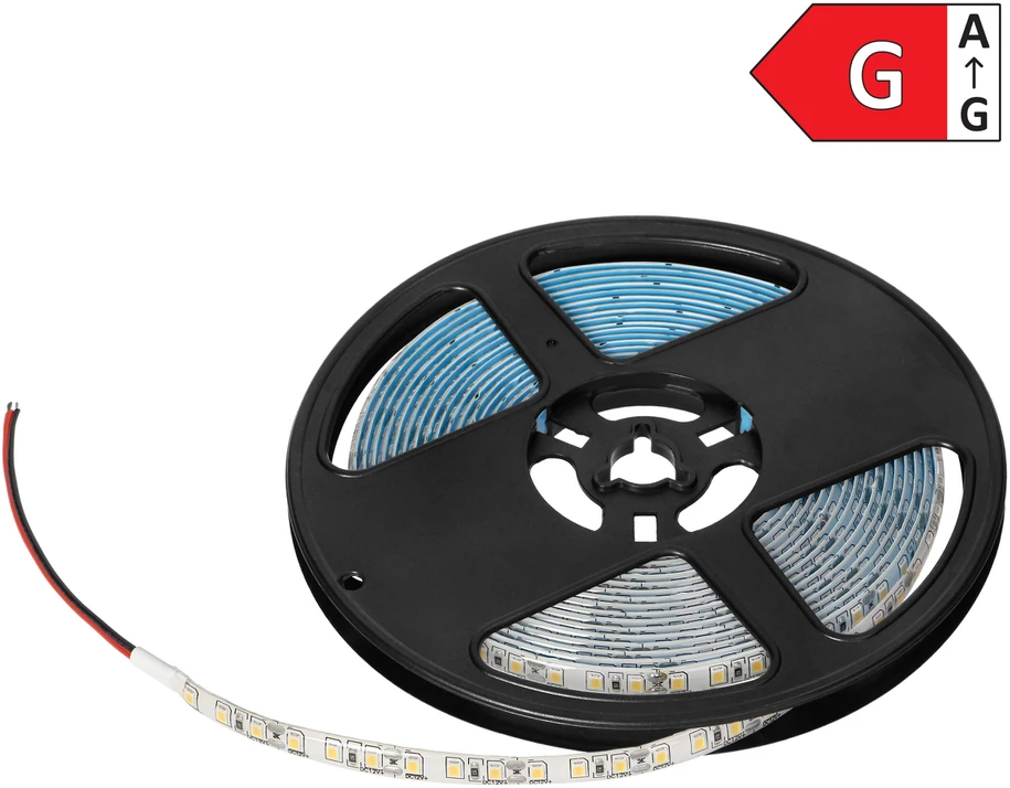 Orno Taśma LED juosta 12V, 2835, 120L/m, 760lm/m, 9.6W/m, IP63, 3000K, 5m