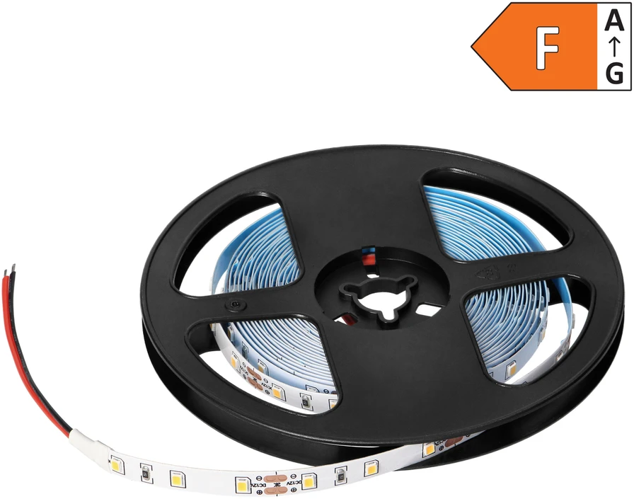 Orno Taśma LED juosta 12V, 2835, 60L/m, 500lm/m, 4.8W/m, IP20, 6000K, 5m