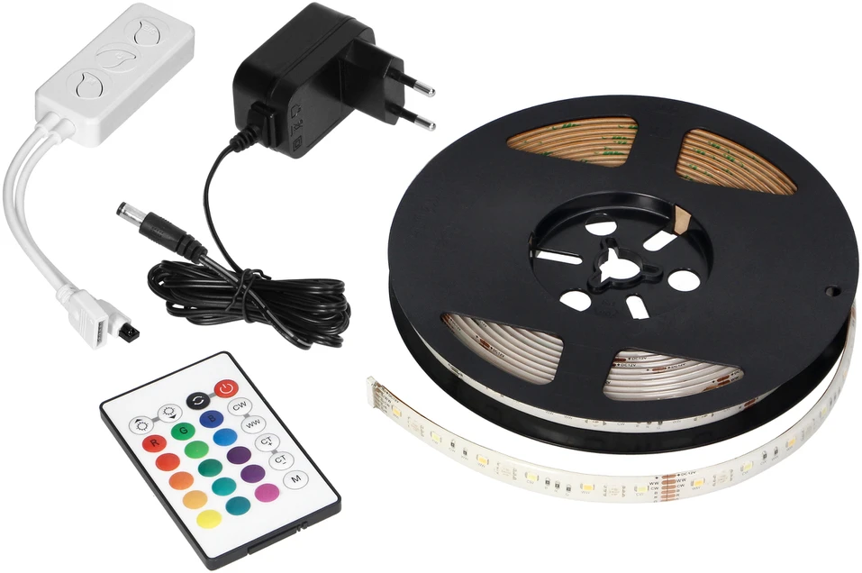 Orno Taśma LED juosta IP65 RGBW 5 m + maitinimo šaltinis ir valdiklis, Tuya Smart Wi-Fi