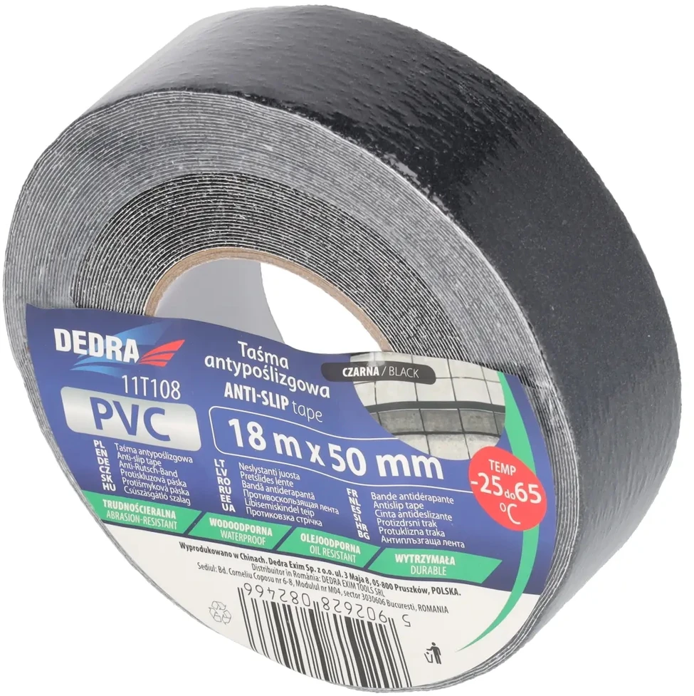 Dedra Taśma Neslystanti juosta 50 mm x 18 m, juoda