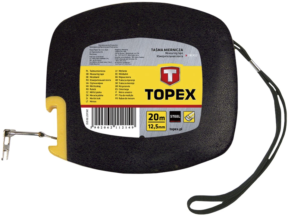 Taśma Ruletė metalinė 12,5 mm Topex | 20m