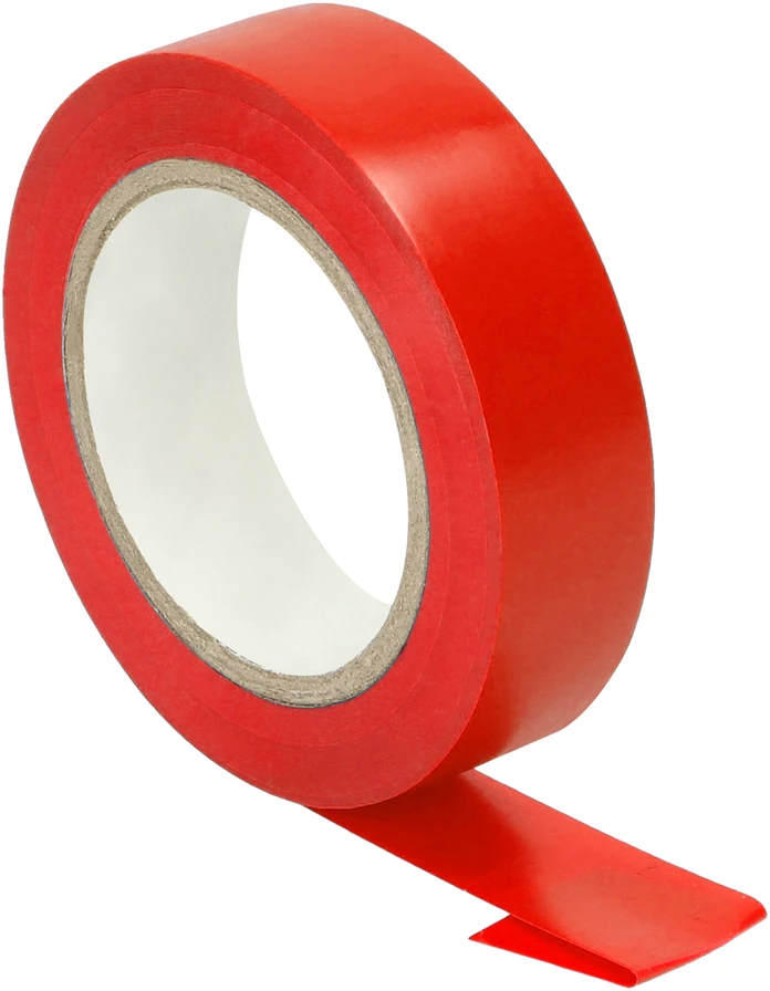 Orno Taśma Raudona izoliacinė juosta, atspari ugniai, plotis 15 mm, storis 0,13 mm, ilgis 10 m