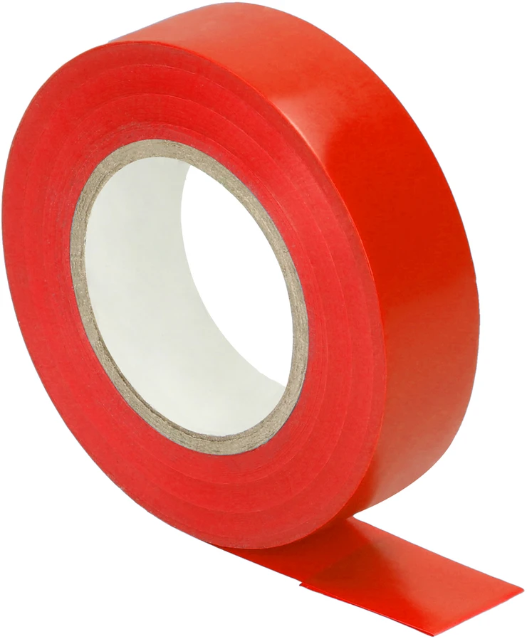 Orno Taśma Raudona izoliacinė juosta, atspari ugniai, plotis 19 mm, storis 0,13 mm, ilgis 20 m