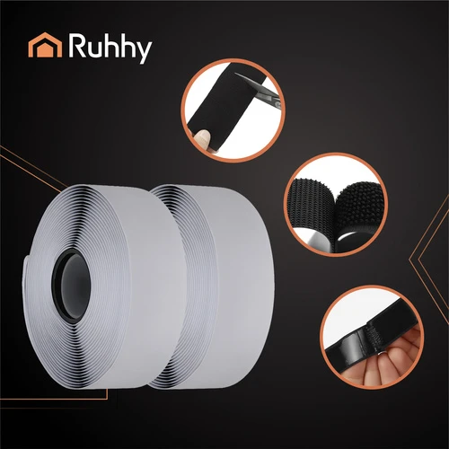 Self-adhesive Velcro tape 5mx5cm juodas Ruhhy 25806