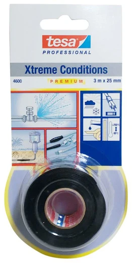 Užsivulkanizuojanti silikoninė juosta TESA XTREME CONDITIONS (juoda) 3m x 25mm 04600-00004-00