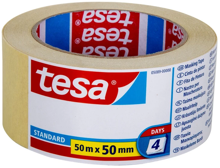 Tesa Taśma Standartinė maskavimo juosta 4 dienos 50 m: 50 mm