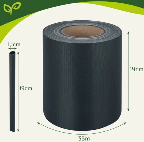 Gardlov Tvoros juosta 19cmx35m 630g/m2 antracitas 23703