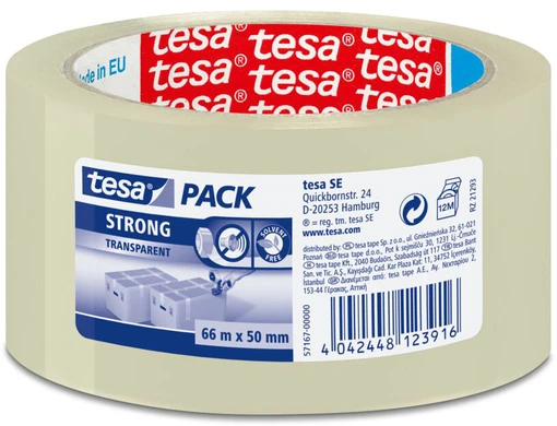Pakavimo juosta Tesa Strong, 50mmx66m, skaidri 1115-015