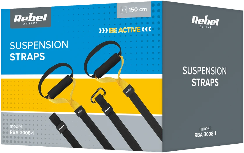 TRX P3-1 treniruočių juostos, pratimų diržai, REBEL ACTIVE