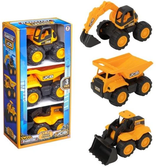 TEAMSTERZ JCB Sunkvežimių rinkinys, 18 CM, 3 vnt