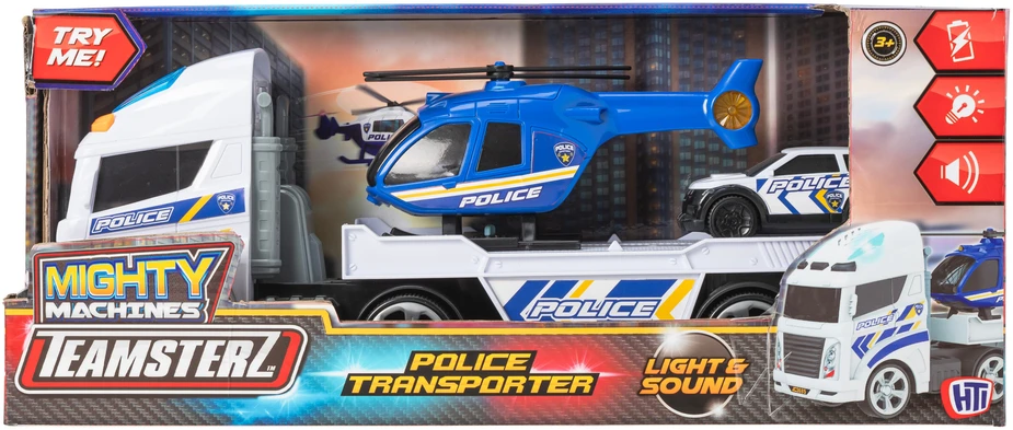 TEAMSTERZ Transporteris su policijos automobiliu ir sraigtasparniu