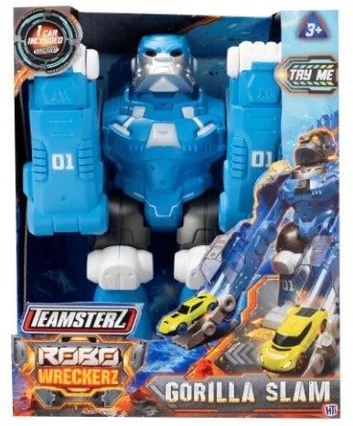 HTI „Teamsterz“ – „Robo Wreckerz“ gorilų susidūrimas su 1 automobiliu