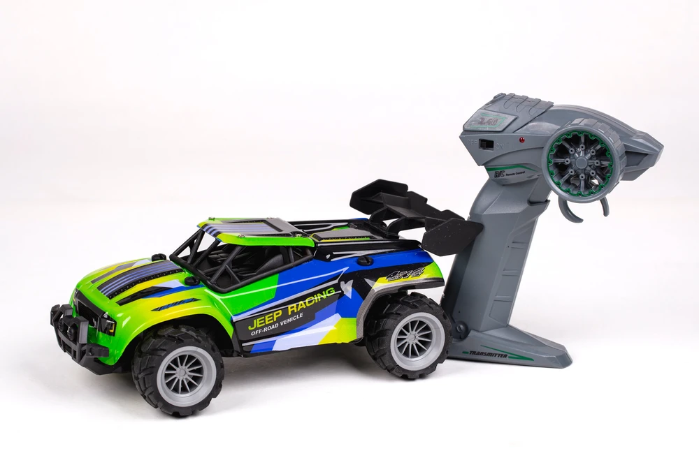 Tec Toy Jeep Racing - R/C 1:20 2,4G 3,7V ličio jonų - mėlyna/geltona