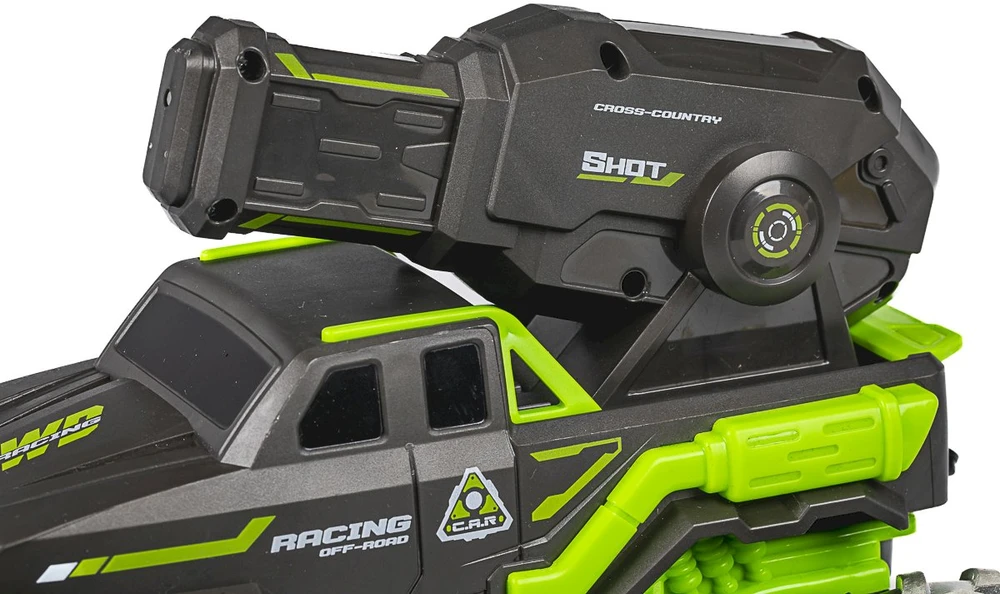 TEC-TOY - Vandens šaudymo nuotolinio valdymo automobilis 2,4 GHz, 7,4 V 500 mAh - Žalias (534646)