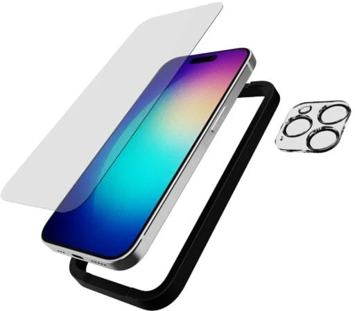 Tech 21 „Tech21“ – smūgiams atsparus stiklo ekranas / kamera – „iPhone 15 Pro“