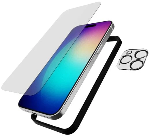 Tech 21 „Tech21“ – smūgiams atsparus stiklo ekranas / kamera – „iPhone 15 Pro Max“