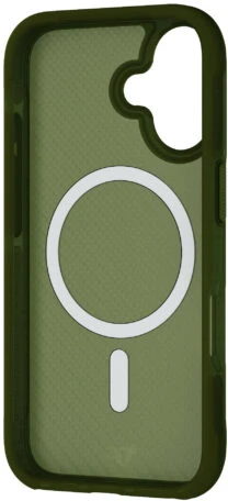 „Tech21 Evo Armour“ dėklas, skirtas „iPhone 16“ telefonui, „MagSafe“ žalias