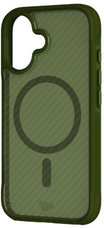 „Tech21 Evo Armour“ dėklas, skirtas „iPhone 16“ telefonui, „MagSafe“ žalias