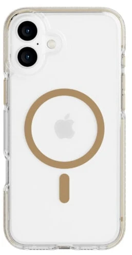 „Tech21 Evo Crystal“ dėklas „iPhone 16 Plus“ „MagSafe“ auksinis