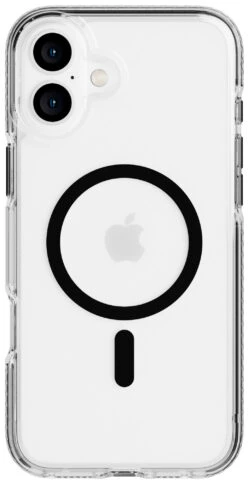 „Tech21 Evo Crystal“ dėklas „iPhone 16 Plus“ telefonui „MagSafe“ juodas
