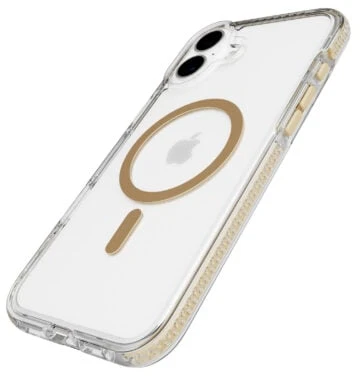 „Tech21 Evo Crystal“ dėklas „iPhone 16 Plus“ „MagSafe“ auksinis