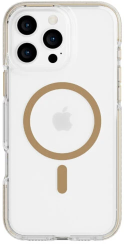 „Tech21 Evo Crystal“ dėklas iPhone 16 Pro Max telefonui „Crystal MagSafe“ – auksinis