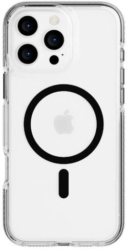 „Tech21 Evo Crystal“ dėklas iPhone 16 Pro Max telefonui „Crystal MagSafe“ – juodas
