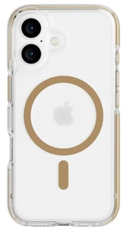 „Tech21 Evo Crystal“ dėklas iPhone 16 telefonui „MagSafe“ – auksinis