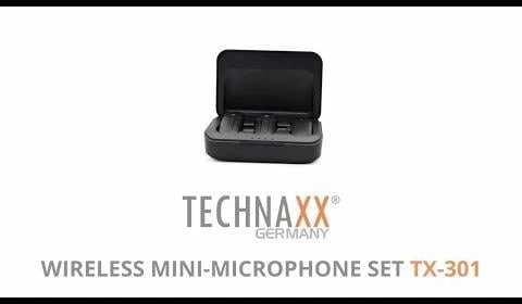 „Technaxx“ belaidžiai prisegami mikrofonai, juodas (TX-301)