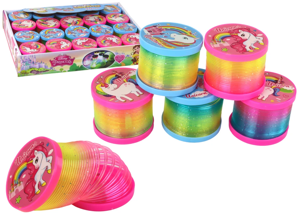 Vaivorykštės spyruoklė su šviesos efektu Lean Toys