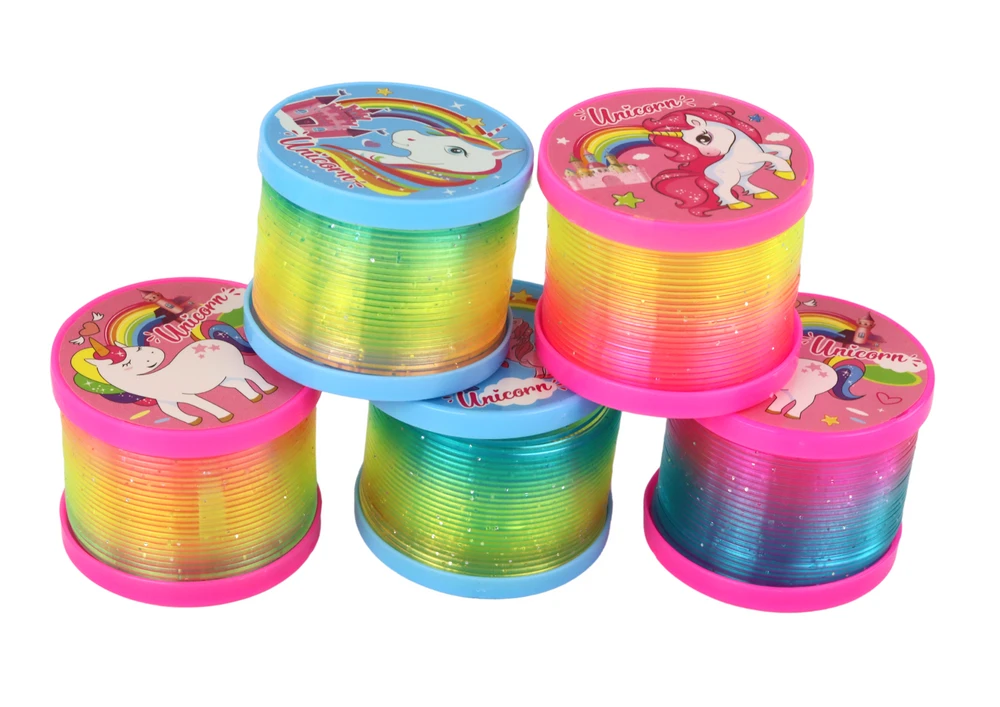 Vaivorykštės spyruoklė su šviesos efektu Lean Toys