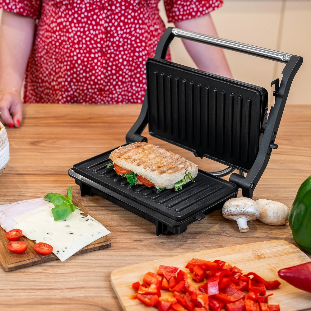 TEESA panini grilis, skrudintuvas, broileris, 1000W, 3 pozicijos
