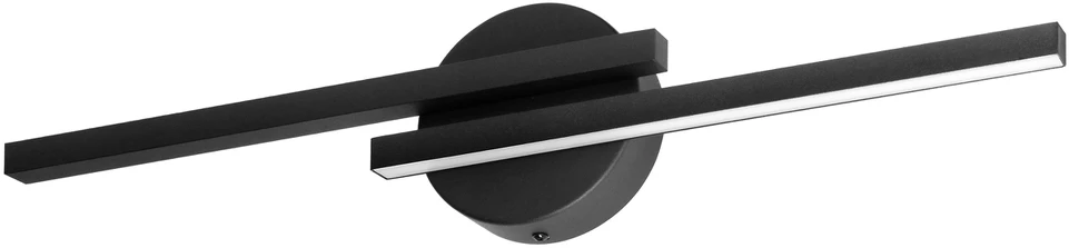 Sieninis šviestuvas Orno TEKANO LED 14W, veidrodinis šviestuvas, 1540lm, 4000K, IP44, ilgis 55 cm, aliuminis, juodas