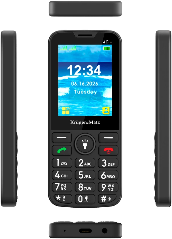 Kruger & Matz „KrugerMatz Simple 924“ 4G GSM telefonas senjorams