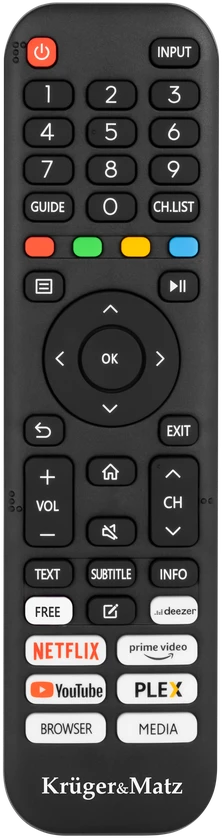 Kruger & Matz 32" HD išmanusis DVB-T2/S2 H.265 Hevc televizorius
