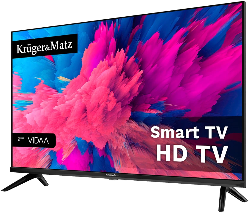 Kruger & Matz 32" HD išmanusis DVB-T2/S2 H.265 Hevc televizorius