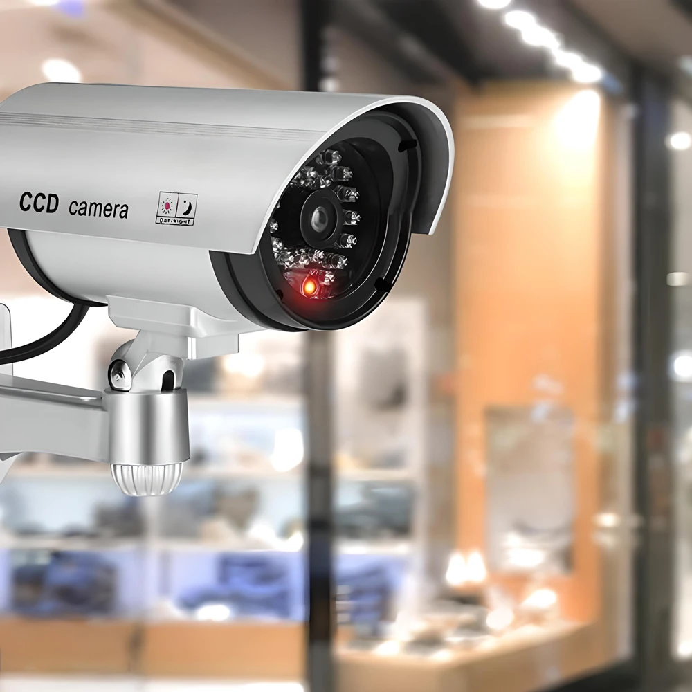 Kamera Vaizdo stebėjimo kameros muliažas RETOO E057 su LED indikatoriumi, sidabrinė, AA baterijos
