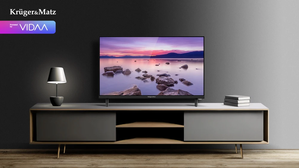 Televizorius 24 colių įstrižainės „KrugerMatz“ išmanusis VIDAA DVB-T2 televizorius
