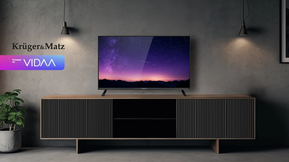 Televizorius Kruger & Matz Krüger&Matz KM0243FHD-V3 109.2 cm (43") FHD Smart TV Wi-Fi Juodas