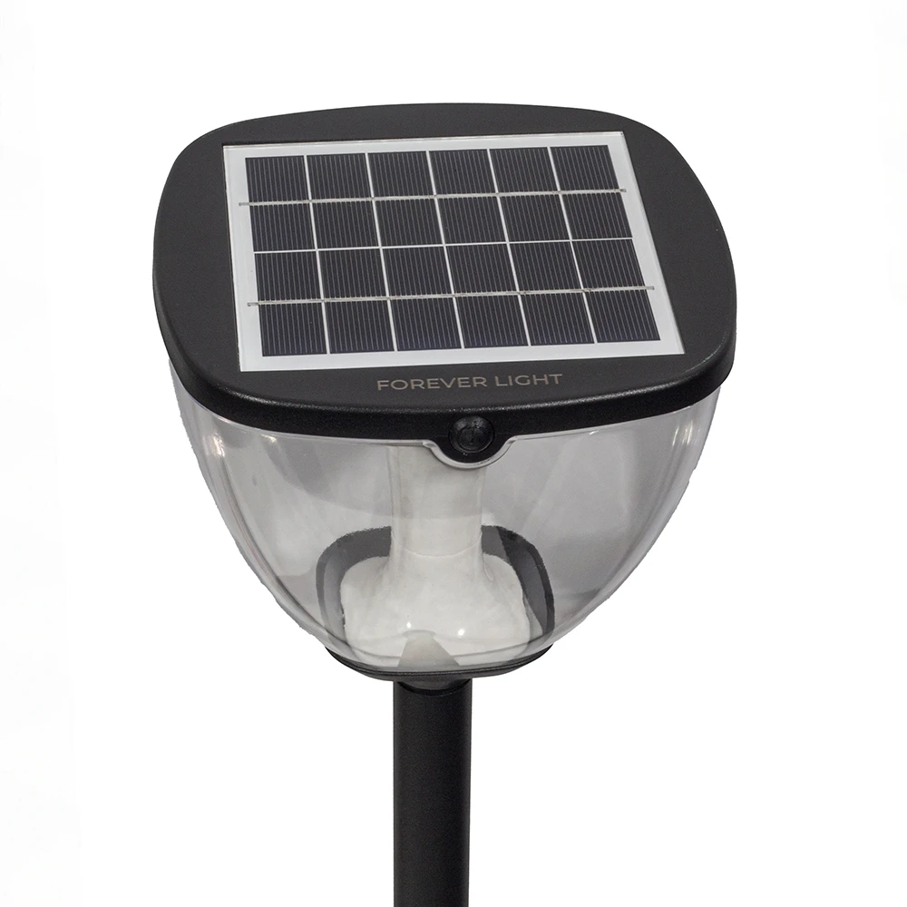 Plastrol SUNARI saulės lempa LED FLS-98 MODERN Post 3000K+6000K 2200mAh LiFePO4 + PIR Forever Light