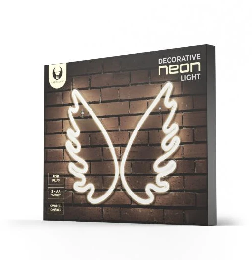 TelForceone Neoniniai PLEXI LED WINGS balti FPNE09X"Forever" šviesiai