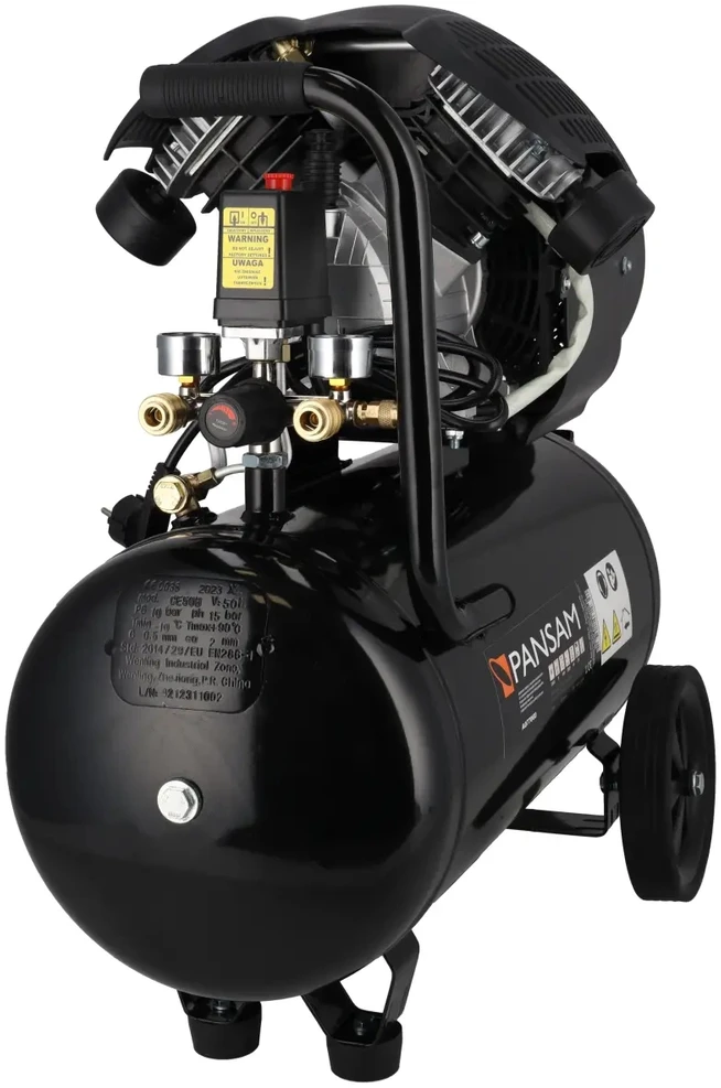 Pansam Oro kompresorius 22 KW 8 bar 2 cil 412lmin resiverio tal 50L 2 slegio manometr 2 greito jungimo movai