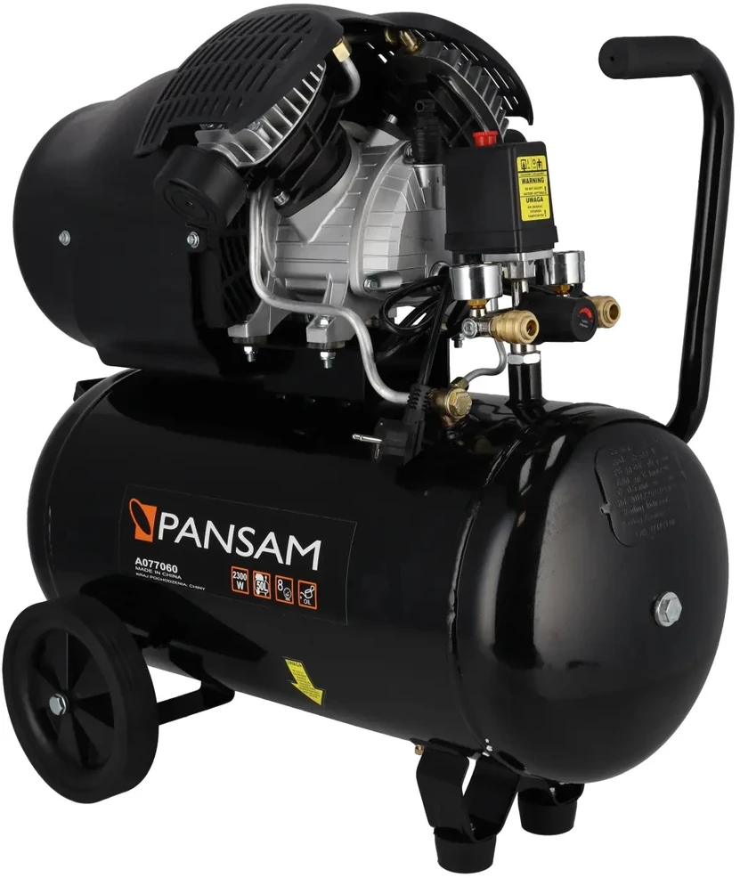 Pansam Oro kompresorius 22 KW 8 bar 2 cil 412lmin resiverio tal 50L 2 slegio manometr 2 greito jungimo movai