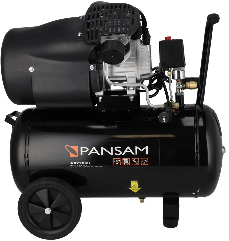 Pansam Oro kompresorius 22 KW 8 bar 2 cil 412lmin resiverio tal 50L 2 slegio manometr 2 greito jungimo movai