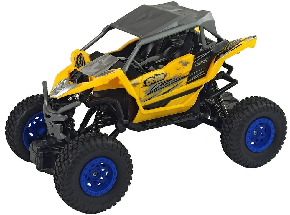 Lean Toys Geltonas nuotoliniu būdu valdomas visureigis automobilis 2.4 GHz 1:16