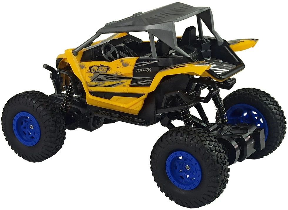 Lean Toys Geltonas nuotoliniu būdu valdomas visureigis automobilis 2.4 GHz 1:16
