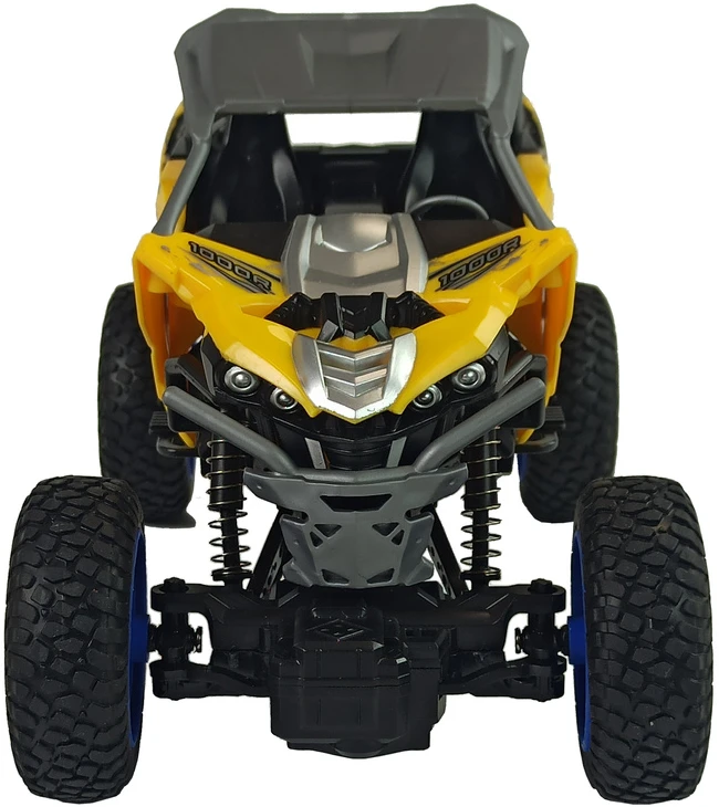 Lean Toys Geltonas nuotoliniu būdu valdomas visureigis automobilis 2.4 GHz 1:16