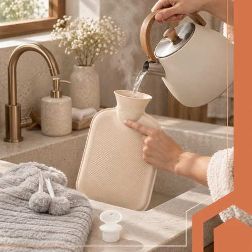 Rubber hot water bottle in a cover 2000ml Ruhhy