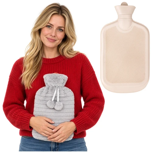 Rubber hot water bottle in a cover 2000ml Ruhhy