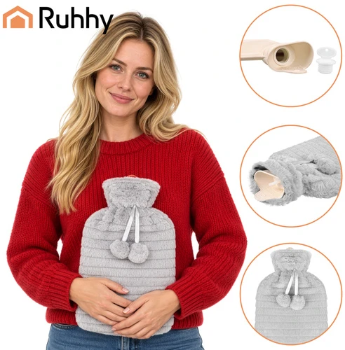 Rubber hot water bottle in a cover 2000ml Ruhhy